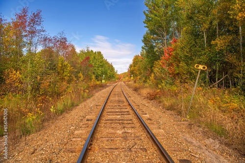railway in autumn