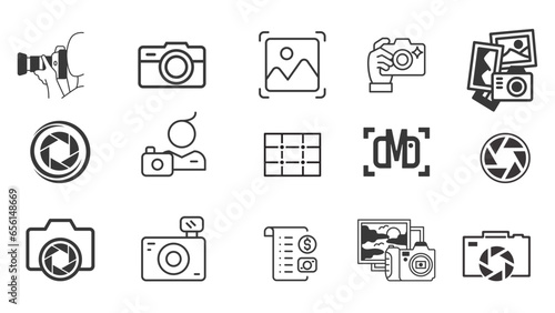 Icon illustration Photographer , camera, ISO, Portrait, 