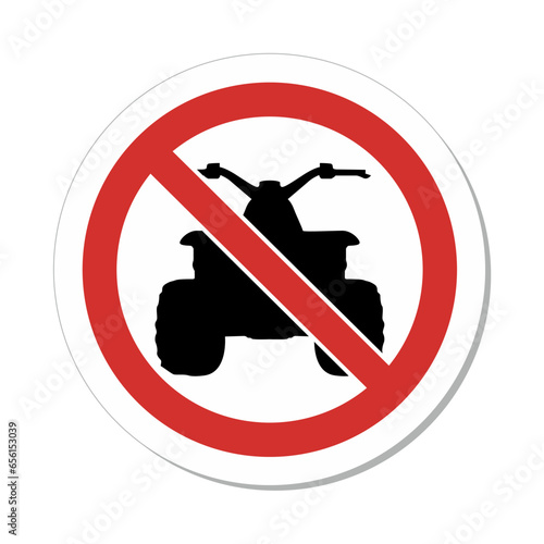 ISO Prohibition Sign: No All-Terrain Vehicle Symbol