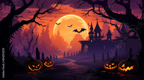 Halloween, the spookiest day of the year. Halloween background