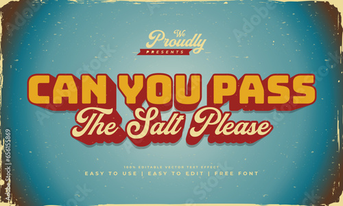 vintage retro old movie title editable text effect with spotlight
