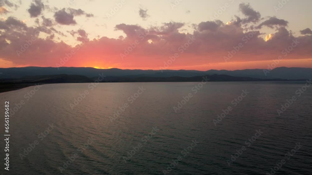 Bear Lake, Utah Summer Beautiful Pink Sunset over the Water Bear Lake, Utah Summer Beautiful Pink Sunset over the Water