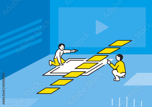 Illustration background for discussing videos