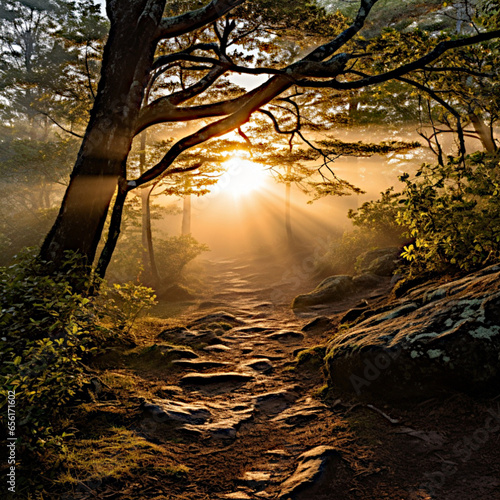 Appalachian Dawn: A Serene Sunrise on the Trail © Mark