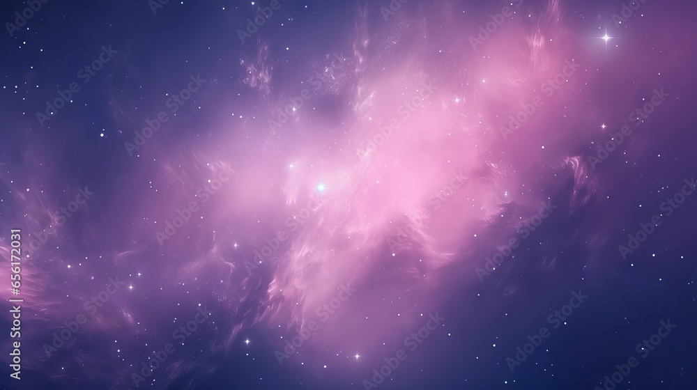 Fototapeta premium Blurred violet sky with pink light effects: a cosmic abstract background for romantic space banners