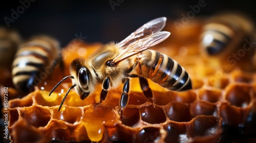 Honey Bee Returning to Beehive, Representing Hard Work, Cooperation and the Sweet Fruits of Collective Labor