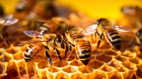 Honey Bee Returning to Beehive, Representing Hard Work, Cooperation and the Sweet Fruits of Collective Labor
