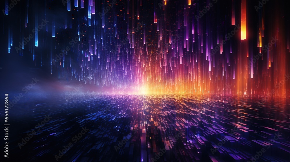 particle glitch in cyberspace, digital art illustration, Generative AI particle glitch in cyberspace, digital art illustration, Generative AI