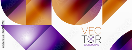 Serene gradient template. Circles and triangles mingle in minimalist perfection. Gentle fusion of forms and hues creates balanced yet captivating backdrop, embodying modern sophistication