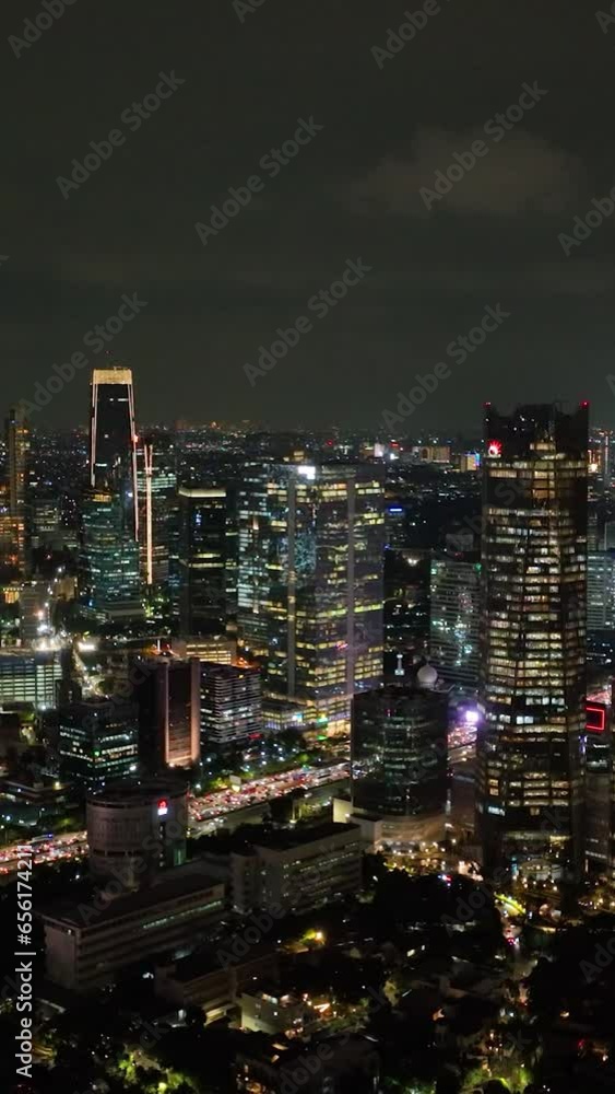 Top view of Indonesian capital Jakarta at night. Top view of Indonesian capital Jakarta at night.