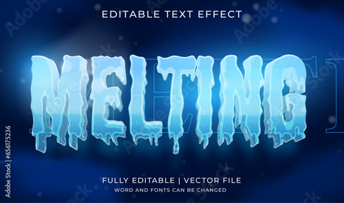 Captivating Melting Ice Text Effect: A Visual Illusion of Thawing Elegance