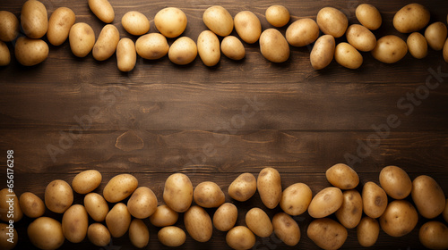 AI art　frame made of potatoes　ジャガイモで作ったフレーム
