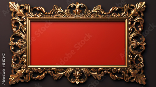 AI art　frame made of gold　ゴールド製のフレーム