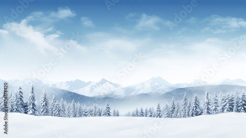 Winter christmas sky with falling snow: a serene and majestic illustration of snowflakes and snowfall in vector art © hassan