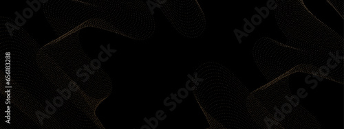 red wavy dot lines black background