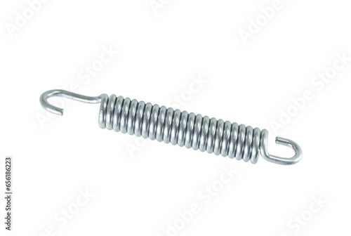 Steel spring isolated on transparent background.