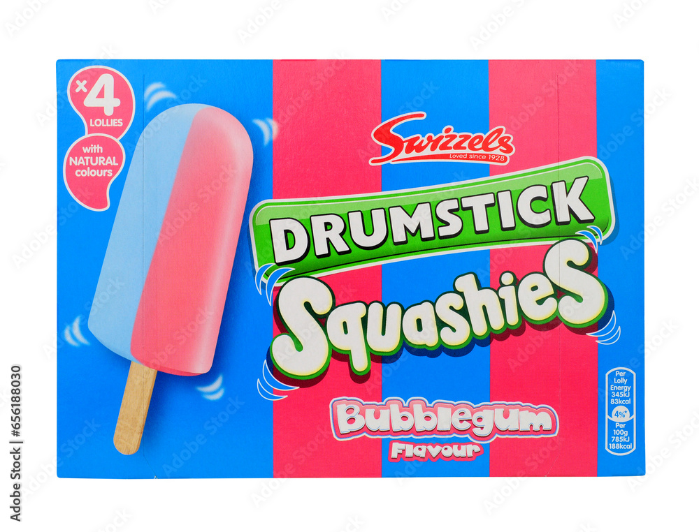 Swizzels Matlow drumstick squashies bubble gum favoured ice cream
