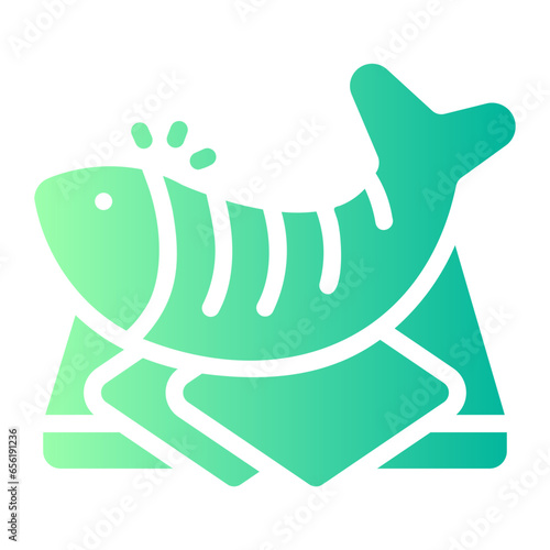 fish Line Gradient Icon
