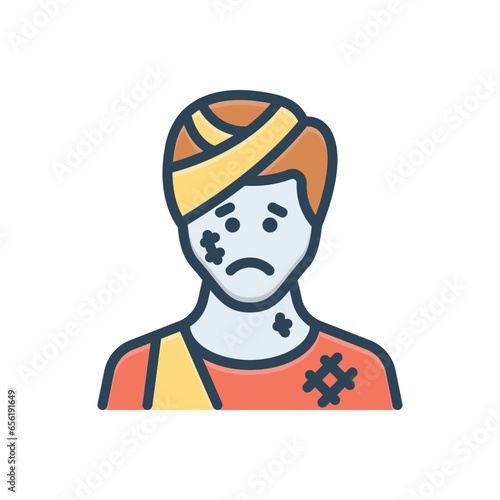 Color illustration  icon for victim 