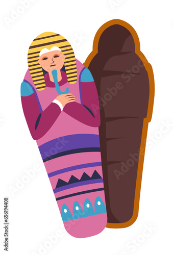 Sarcophagus Egyptian mummy tomb of wealthy person