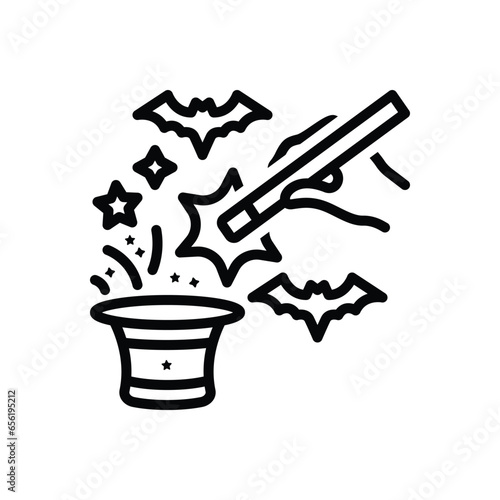 Black line icon for trick 