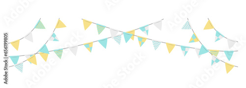Bunting garland (pennant flags) decoration illustration