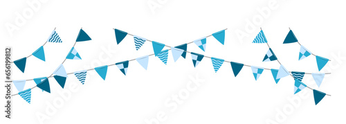 Bunting garland (pennant flags) decoration illustration