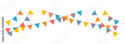 Bunting garland (pennant flags) decoration illustration