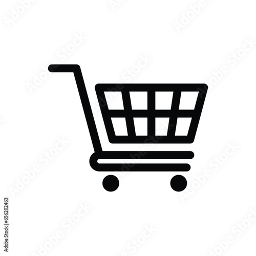 Shopping cart icon vector black. Shopping cart icon. Shopping cart. Business icon.