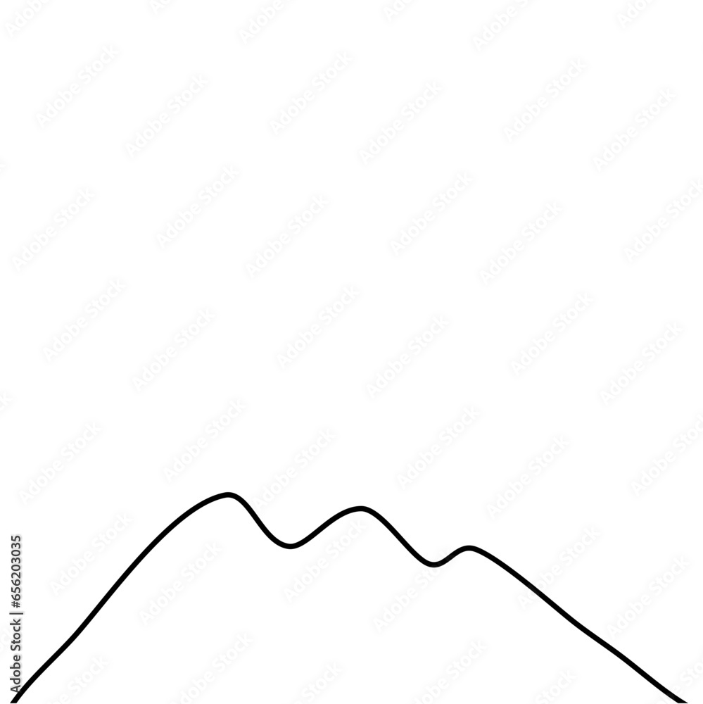 Mountain line silhouette