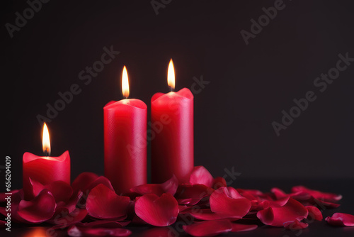 Candles on a black background