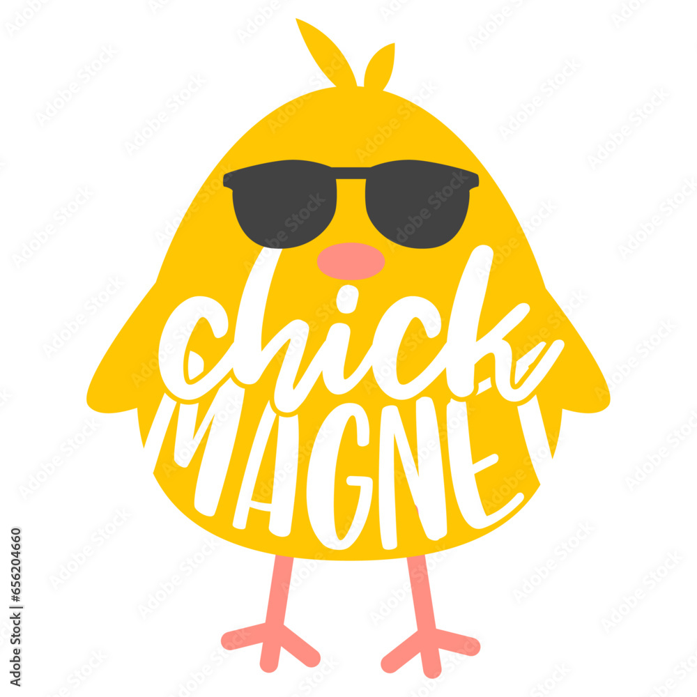 Naklejka premium Chick Magnet - Easter Illustration