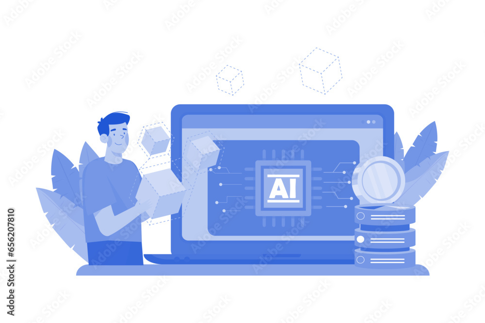 Machine learning analyzes big data for insights. Machine learning analyzes big data for insights.