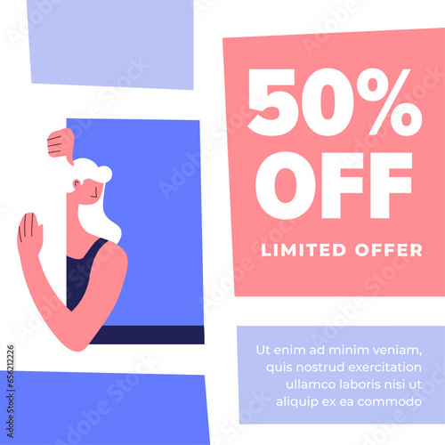 Limited time offer for products in sale, banner