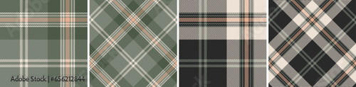 Check plaid set seamless pattern.