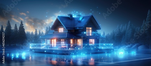 Symbolic representation of smart home and wireless communication in intelligent house concept