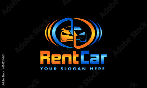 Car rent logo design template for company isolated elegant
