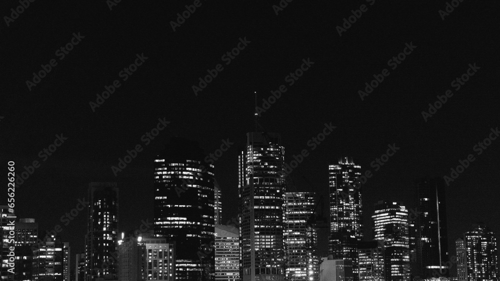 Obraz premium Night Brisbane city