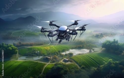 Drone monitoring crops and ...