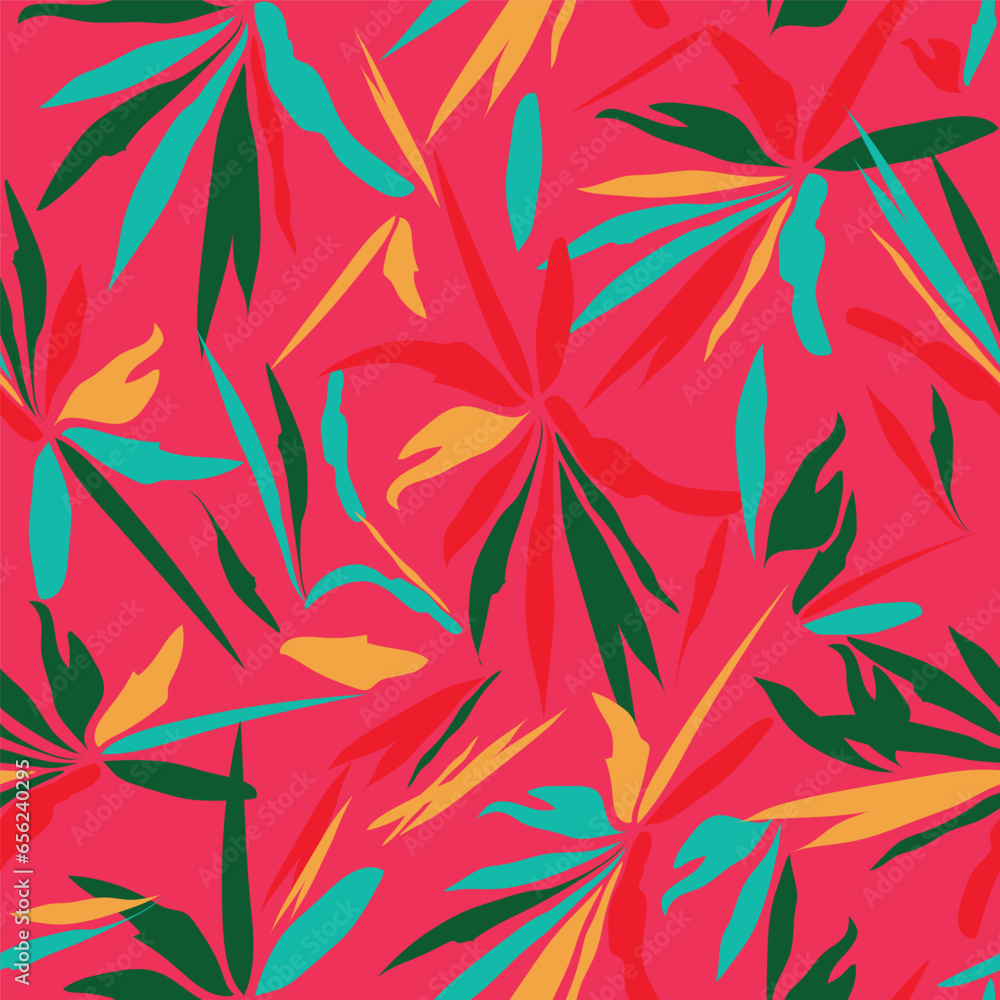 Colorful floral seamless pattern