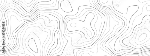 Abstract geometric topographic contour map background. Topographic map and landscape terrain texture grid. Abstract topographic map lines, wavy contour background. 