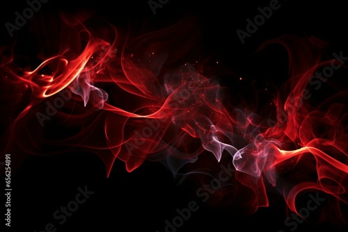 Background: dark; Flames: white, red neon. Generative AI