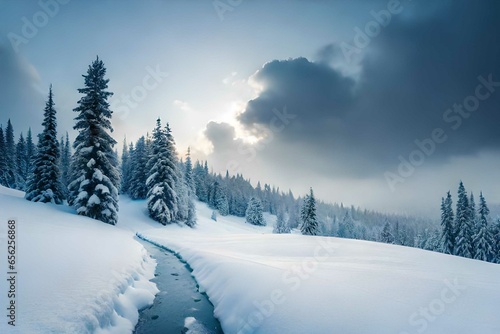 winter landscape in the mountains © Jamini