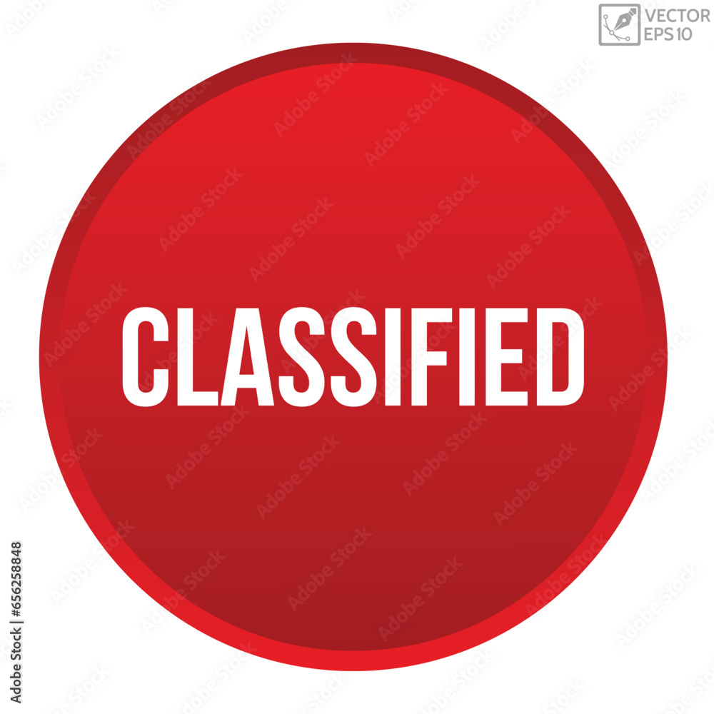 Classified Vector banner ribbon design Classified Vector banner ribbon design