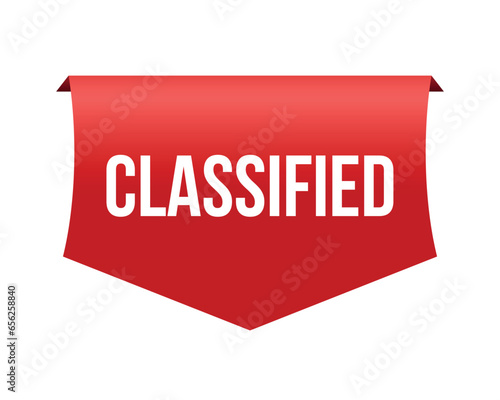 Classified Vector banner ribbon design