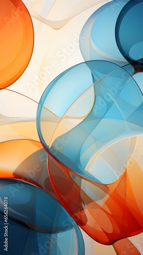 Wallpaper of Overlapping Transparent Circles Creating Depth, Generative AI