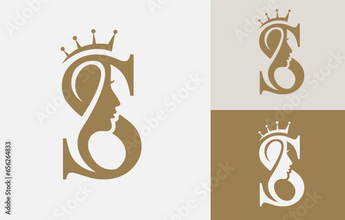 Letter S Beauty Face Logo