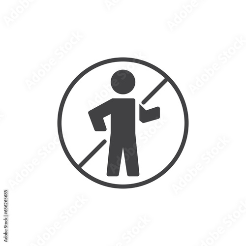 No trespassing sign vector icon