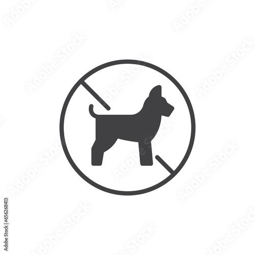 No dogs vector icon