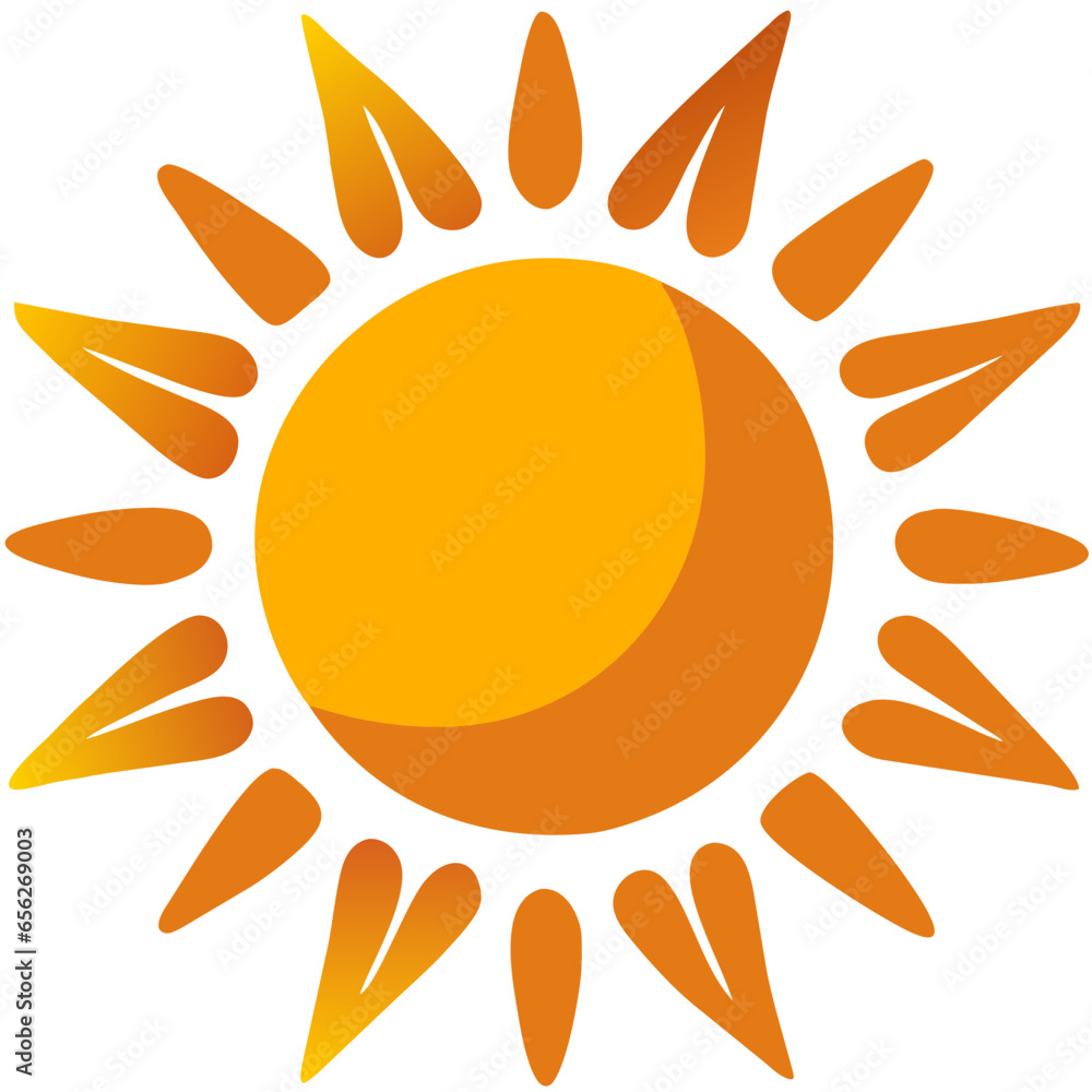 Naklejka premium Sun cartoon 